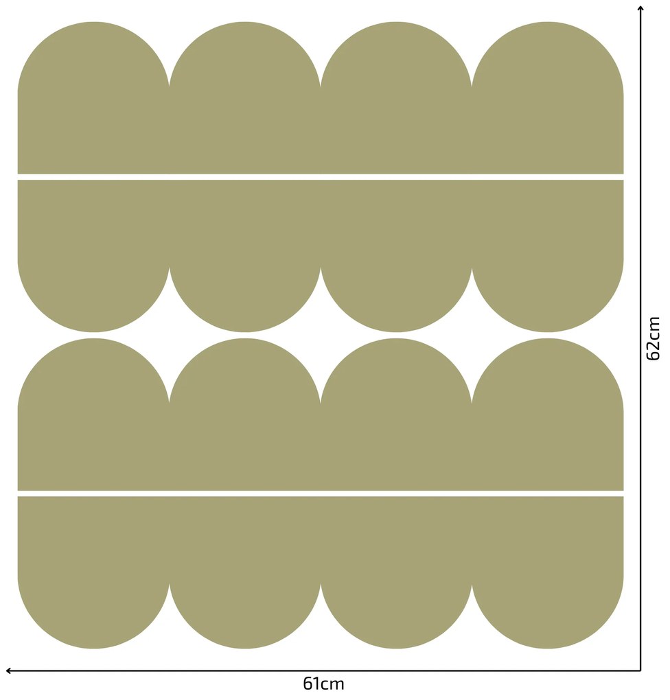 PIPPER. Textil öntapadó tapéta - Mini Ív - Khaki színű Szín: Sápadt