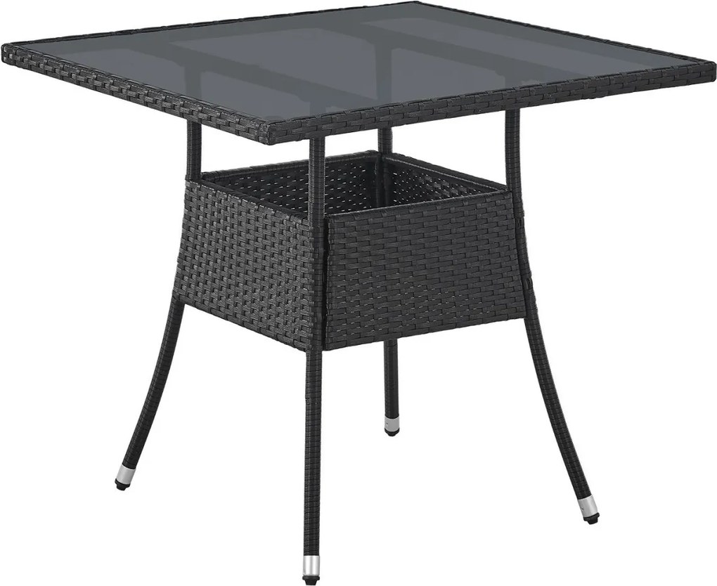 Juskys Yoro rattan asztal - fekete