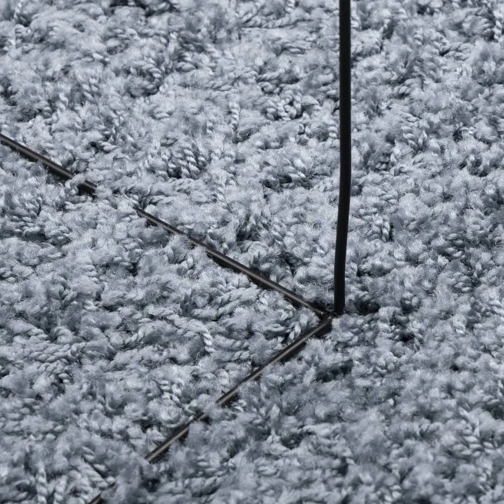 PAMPLONA kék magas szálú bolyhos modern szőnyeg Ø 120 cm