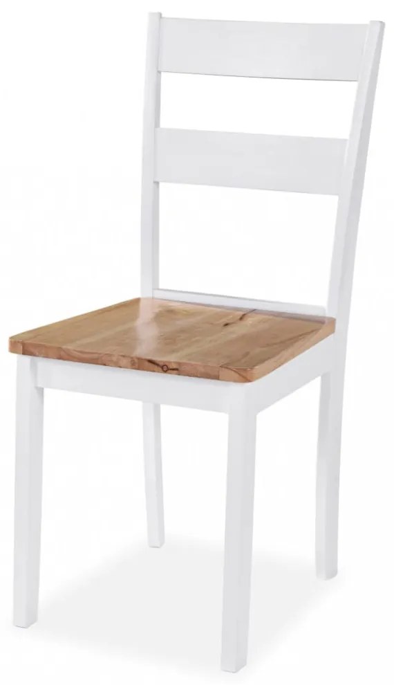 5 részes fehér MDF és gumifa étkezőgarnitúra