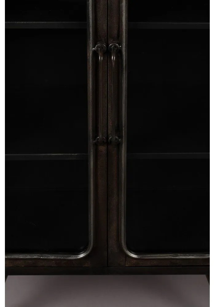 Fekete fém tálalószekrény 60x100x35 cm Denza – Dutchbone