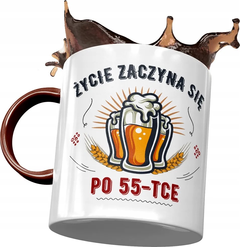 Bordó Bögre Születésnapra 55 55-es 55-ös Ajándék Nyomtatott Fotóval