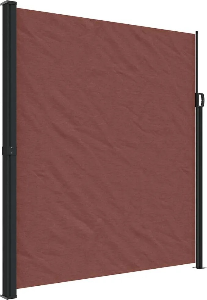 vidaXL barna behúzható oldalsó napellenző 220 x 600 cm