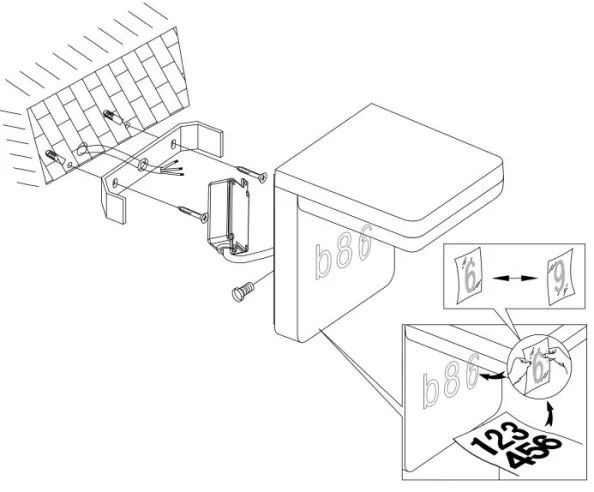 Eglo 98091 - LED Házszám AMAROSI LED/11W/230V IP44