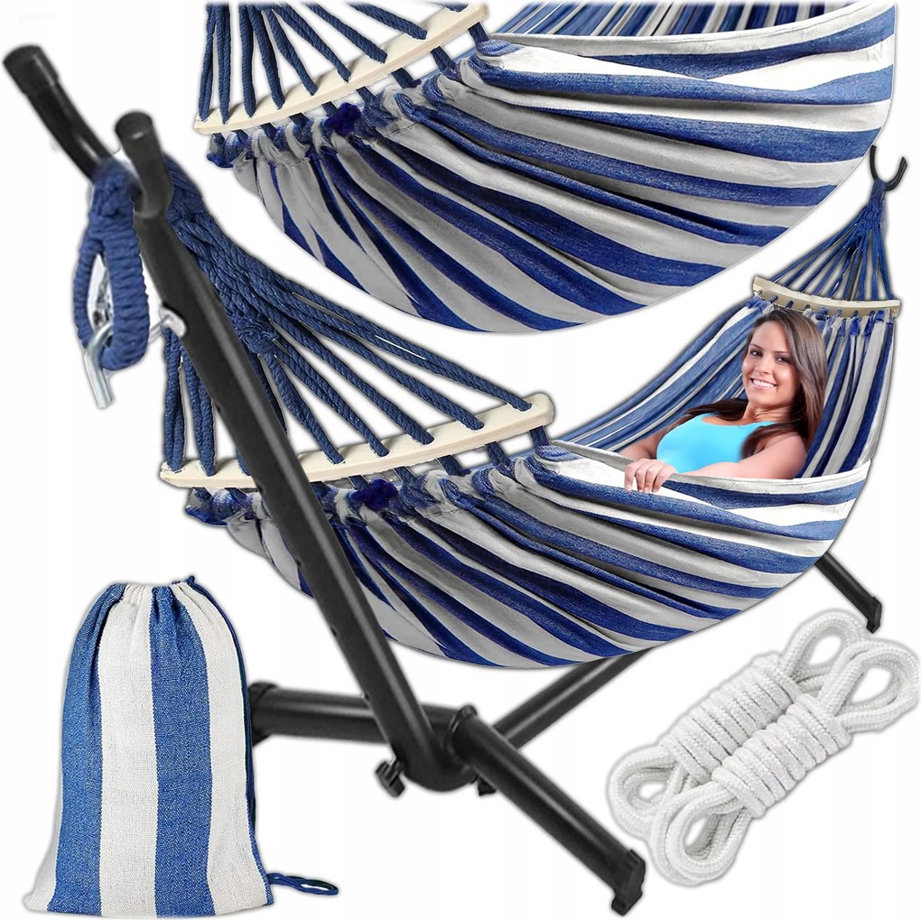 Függőágy Állvánnyal Függőágy Állvány Kerti Függőágy Állvány Kétszemélyes XXL