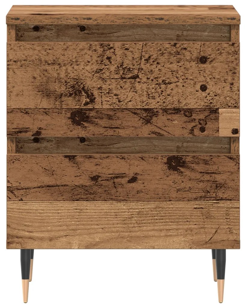 Éjjeli szekrények 2 db Régi fa 40x35x50 cm Mérnöki fa