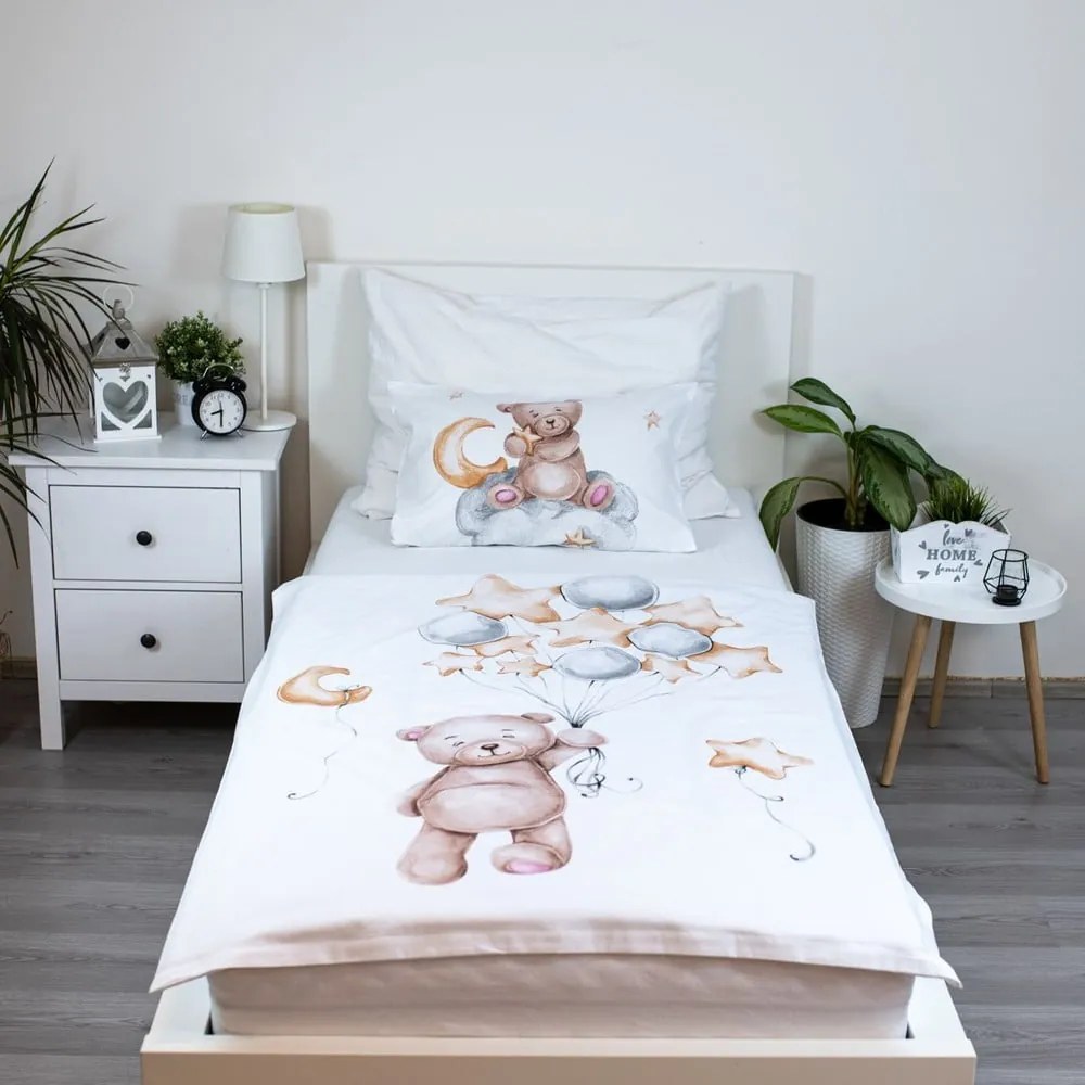 Pamut gyerek ágyneműhuzat babaágyhoz 100x135 cm Medvídek "Cute" – Jerry Fabrics