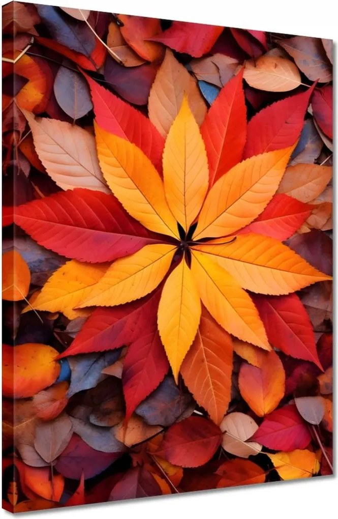 Vászonkép 30x40 Őszi színes levelek