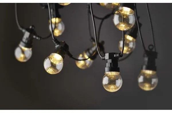 LED Kültéri dekorációs lánc 10xLED/10m IP44 átlátszó