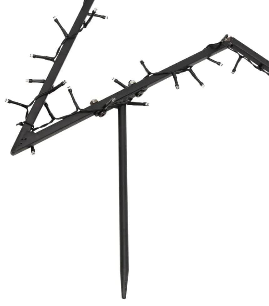 karácsonyi csillag fénydekoráció cövekekkel 80 LED 60 cm