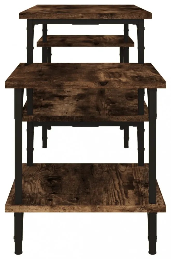 füstös tölgy színű szerelt fa TV-szekrény 117x35x52 cm