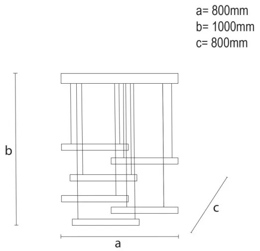 LED Dimmelhető csillár zsinóron LED/100W/230V 3000-6500K + távirányítás