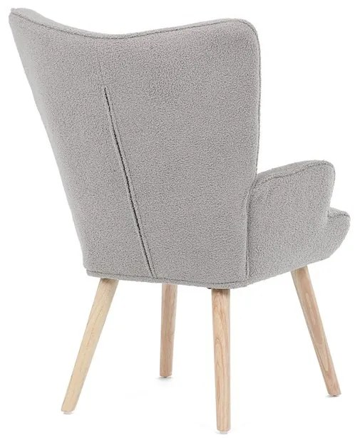 Fotel, Szürke Bouclé Szövet. AK-309 GREY2