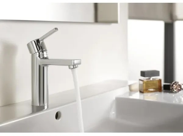 Roca A5A3296C00 - Mosdócsaptelep + NAIA leeresztő, 16,7 cm, fényes króm