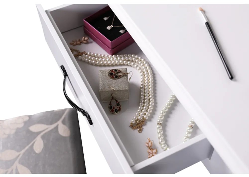 Dekoratív asztal székkel LINET NEW, fehér