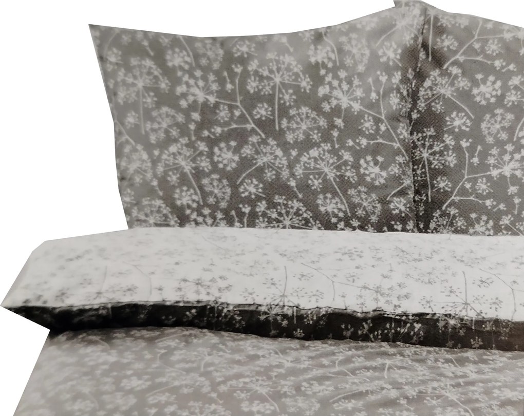 Pamut ágyneműhuzat Smukee 220x200 kétoldalas szürke kapor 063