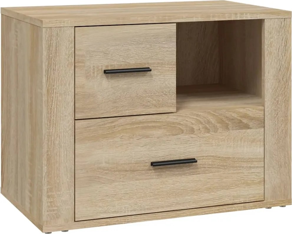 vidaXL sonoma tölgy színű szerelt fa éjjeliszekrény 60 x 36 x 45 cm