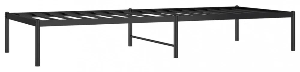 fekete fém ágykeret 80 x 200 cm
