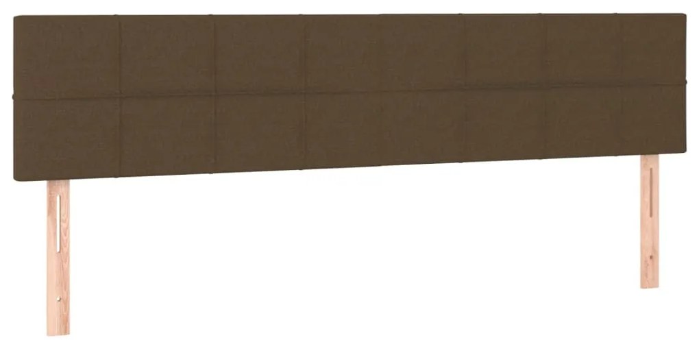 sötétbarna szövet rugós ágy matraccal 160 x 200 cm