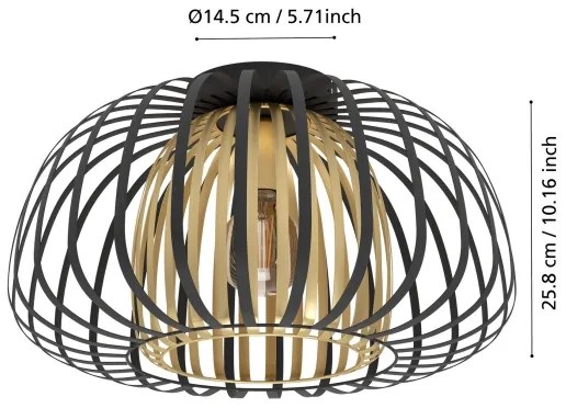 Eglo 99664 - Mennyezeti lámpa ENCINITOS 1xE27/40W/230V