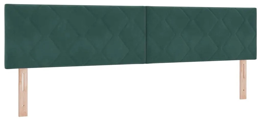 LED Fejtámla LED -es lámpákkal Sötétzöld 200 cm Bársony