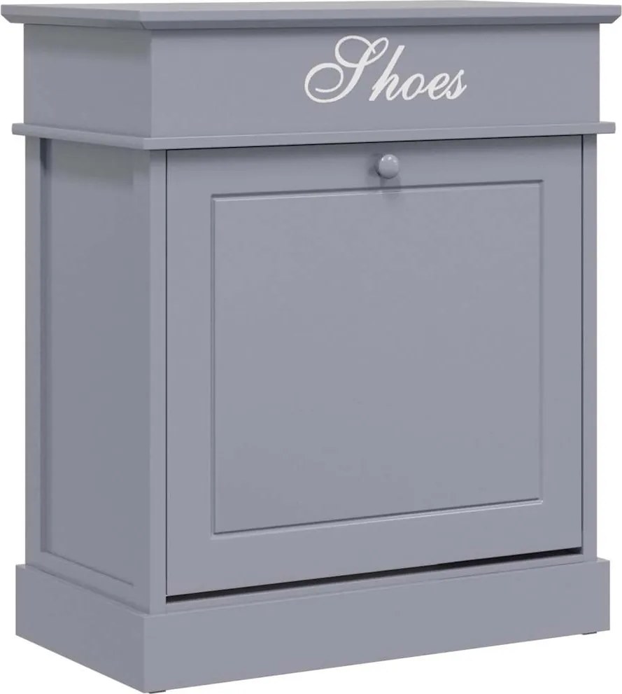 vidaXL szürke császárfa cipőszekrény 50 x 28 x 58 cm
