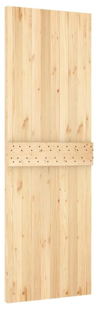 tömör fenyőfa tolóajtó fémszerelékszettel 70 x 210 cm