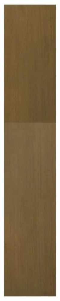 mézbarna tömör fenyőfa könyvszekrény/térelválasztó 40x30x167,5cm
