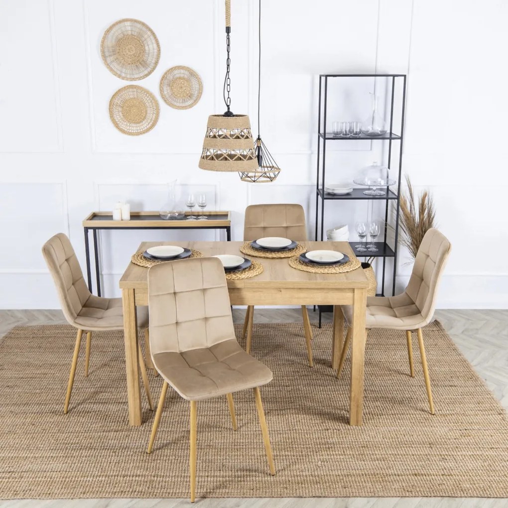 Bővíthető Étkezőasztal Riviera Tölgy Színben. SKUBI 120-160 cm