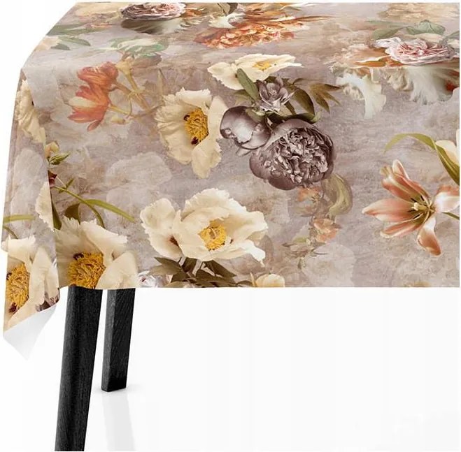 Abrosz Dekoratív 140x180 Virágok Barna 7642