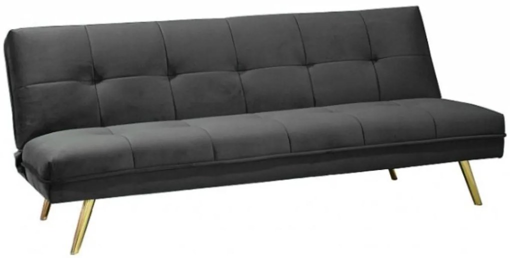 AKCIÓ Szürke kinyitható kanapé MORITZ VELVET II. minőség