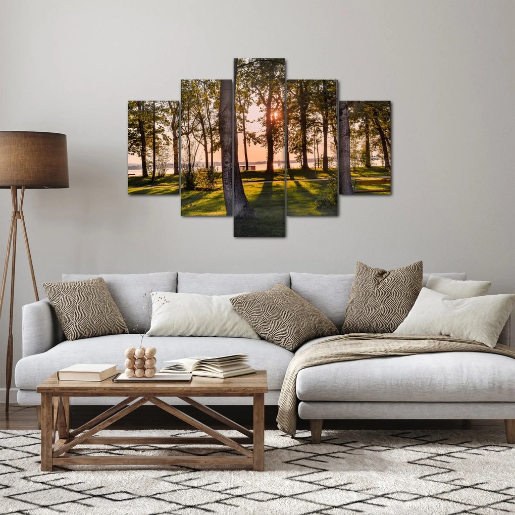 Fák a tó mellett képe (150x105 cm)