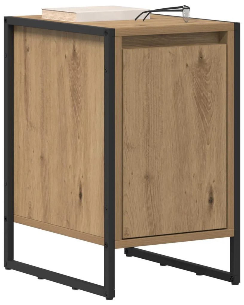 vidaXL Éjjeli asztal 2 pcs Művészi tölgy 39,5 x 30 x 50 cm Faanyag