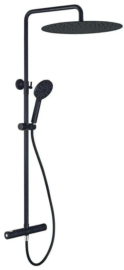 BATH DELUXE 31-120-09-63-00 - DRAGOR zuhanyszett termosztáttal, matt fekete