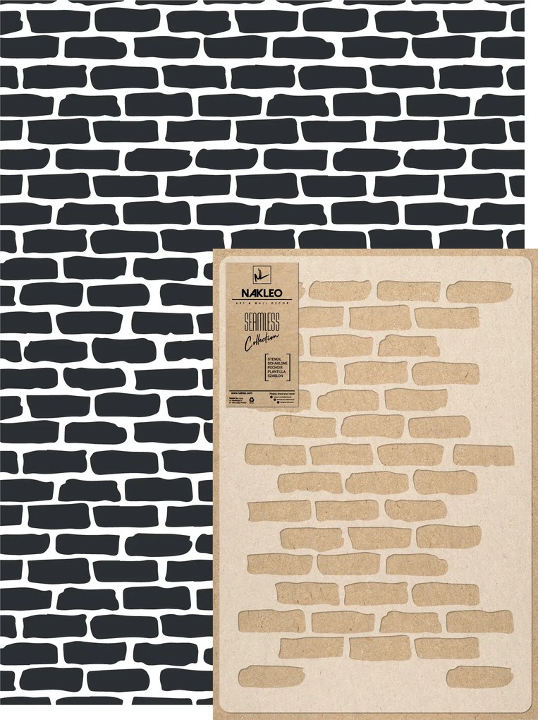 Festősablon Ismételhető Többször felhasználható 59x95cm Tapéta Tégla Fal