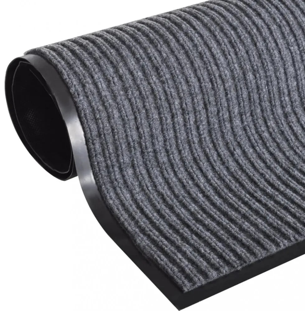 2 db szürke PVC lábtörlő 90 x 60 cm