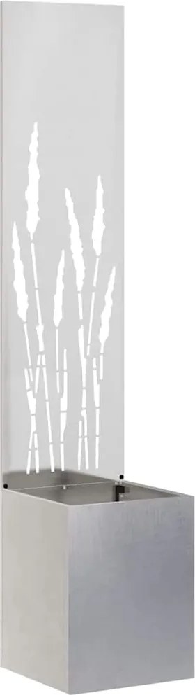 vidaXL Kertvédő vászon Ezüst 32 x 140 cm Rozsdamentes acél