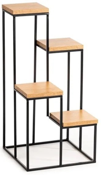 KASKADA virágtartó állvány 70x34 cm fekete/barna