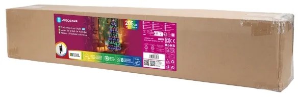 Aigostar - LED RGBY kültéri karácsonyfa 205xLED/6W/230V/8 funkció  180cm IP44