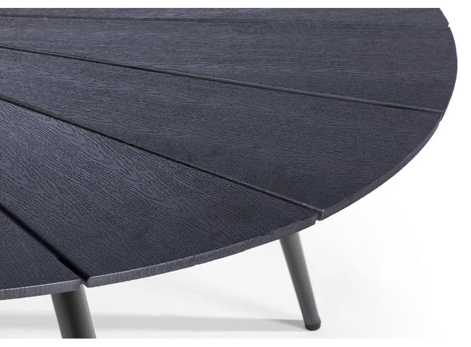 Marienlist fekete ovális kerti asztal artwood asztallappal, 190 x 115 cm - Bonami Selection