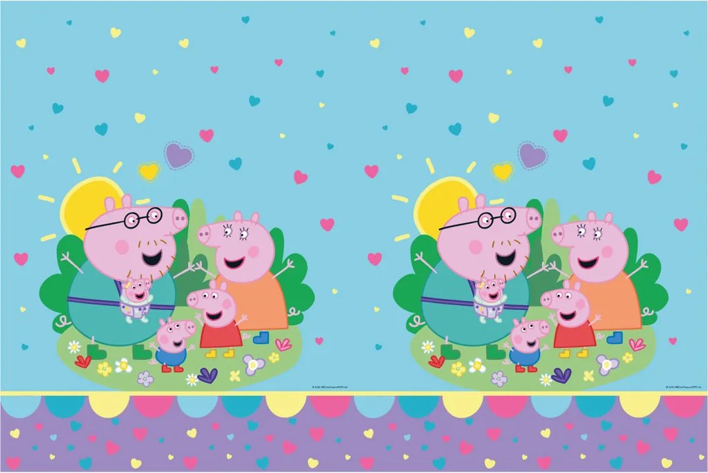 Peppa malac With Love műanyag asztalterítő 120x180 cm