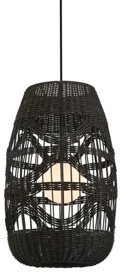 Csillár zsinóron ARONA 1xG9/9W/230V átm. 25 cm fekete