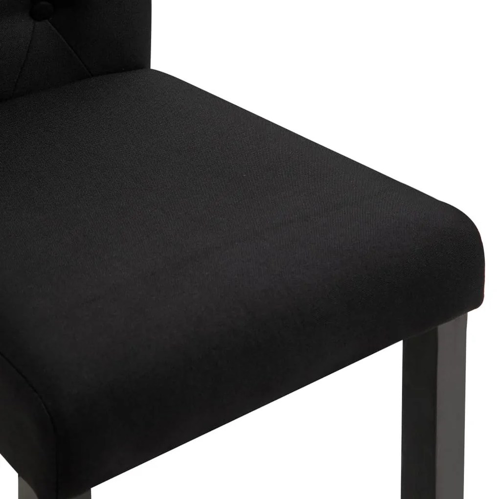 vidaXL 6 db fekete szövet étkezőszék