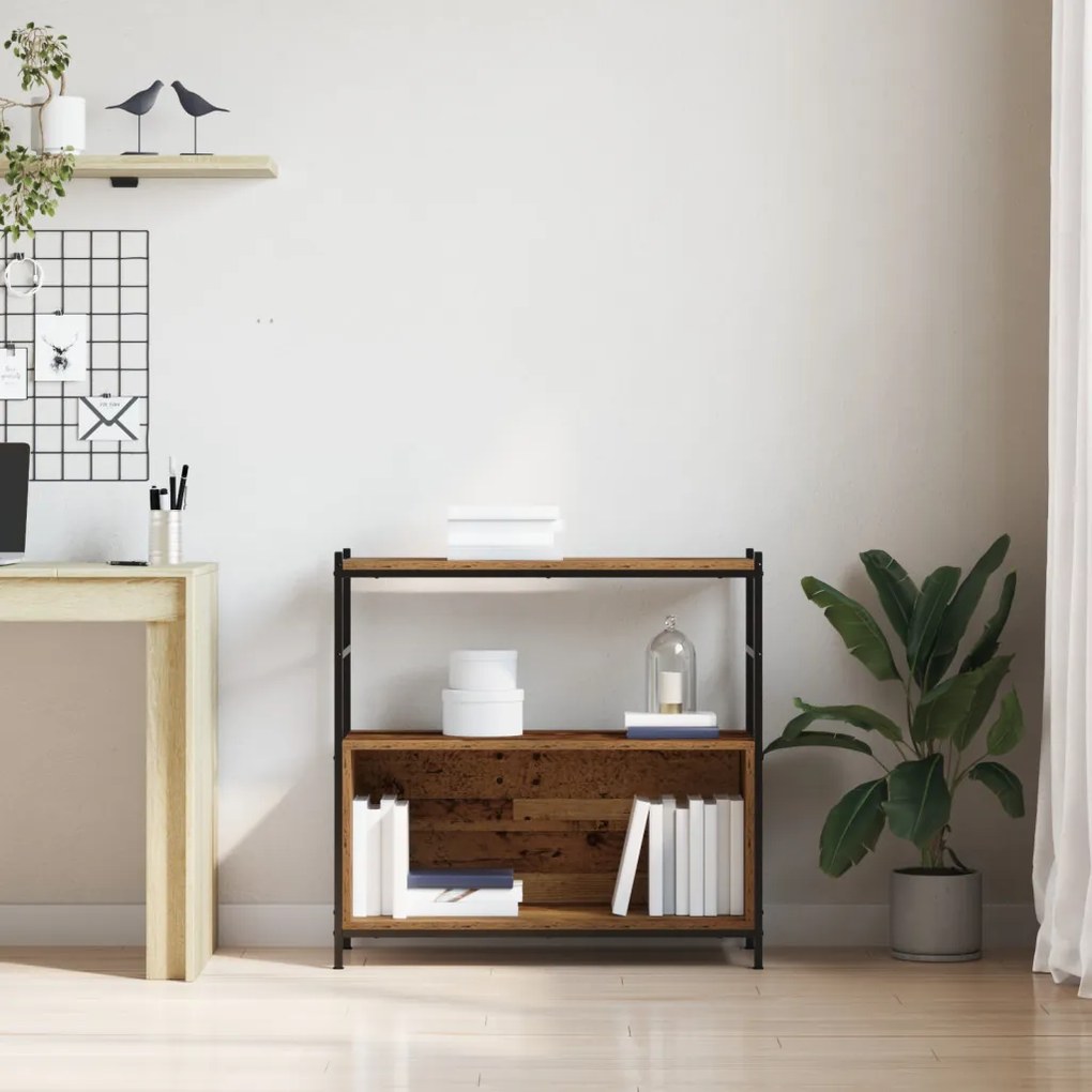 Könyvespolc Füstölt Tölgy 80x30x78,5 cm Műszaki Fa