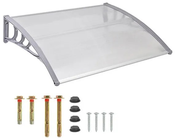 Műanyag előtető több méretben és színben-120x90 cm-fehér