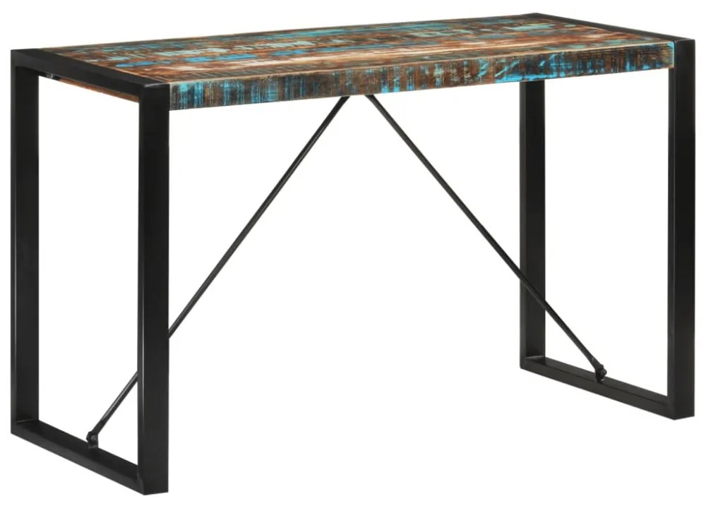 tömör újrahasznosított fa étkezőasztal 120 x 55 x 76 cm