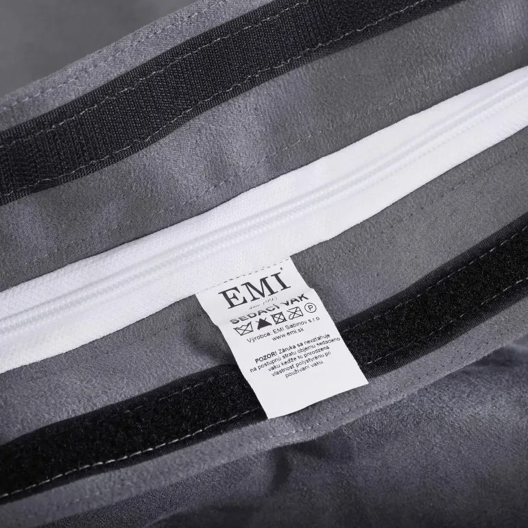 EMI szürke velúrszövet ülőzsák