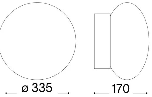 Ideal Lux-Fürdőszobai mennyezeti lámpa BUBBLE 1xE27/60W/230V átm. 33,5 cm IP44 fehér