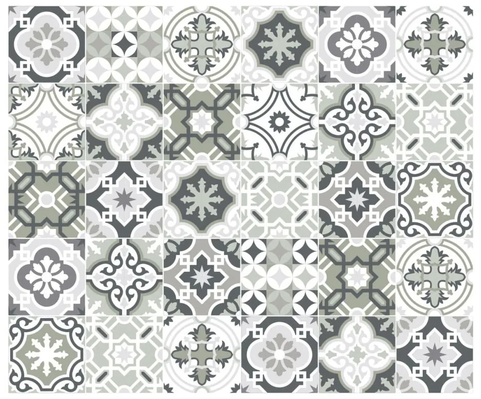 Oslo 30 részes falmatrica szett, 10 x 10 cm - Ambiance