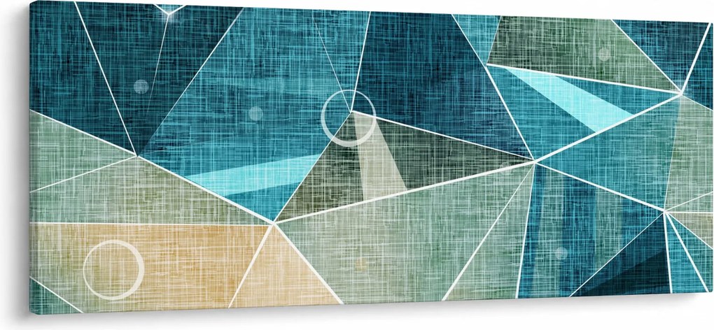 Kép - Türkiz absztrakció (120x50 cm)